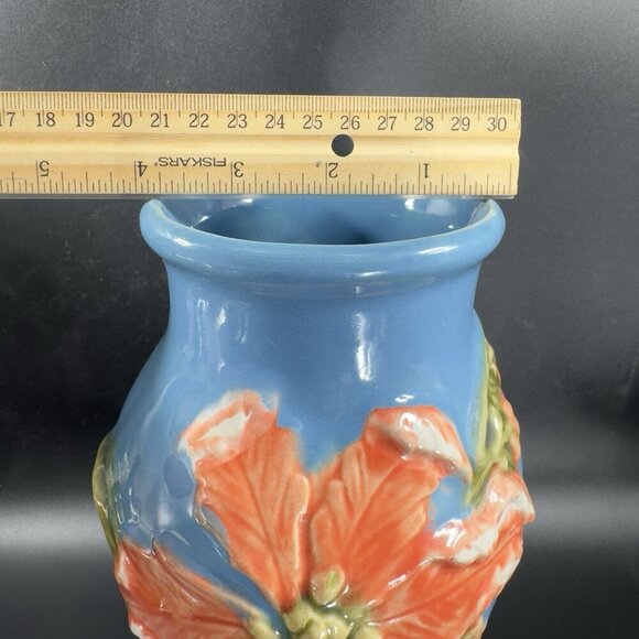 April Cornel Pynmalay Ceramic Vase Vessel Flower Pattern Malay Flower W Sticker - Picture 5 of 15